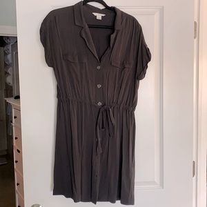 H&M black shirt dress with belt